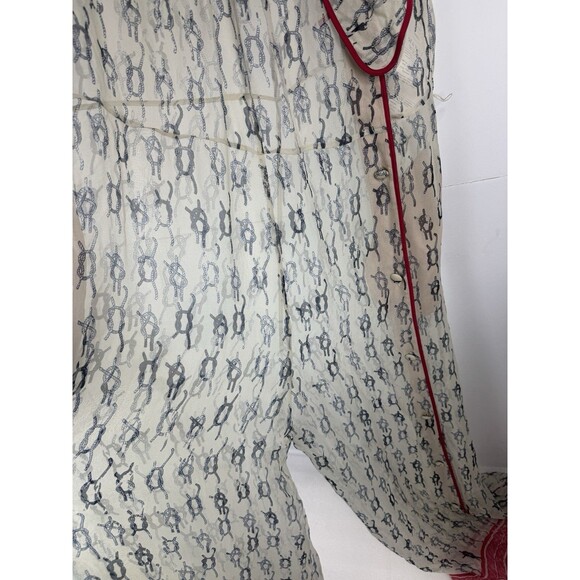 RED VALENTINO $995 100% Silk Jumpsuit Neutrals Size 46 - Picture 4 of 11